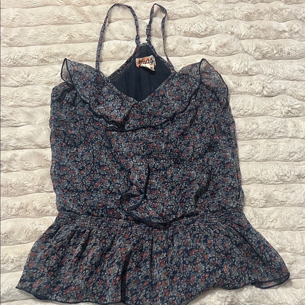 Mudd Navy and Red Floral Camisole
